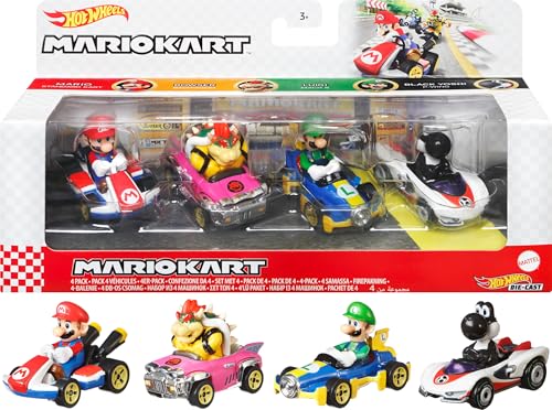 Rev Up the Fun: Unleashing the Thrills of Hot Wheels Mario Kart Die-Cast 4-Pack!