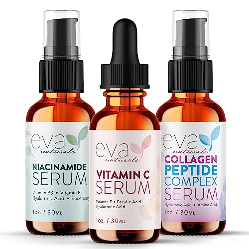 Elevate Your Glow: Review of Eva Naturals' Firm & Glow Skincare Serum Trio