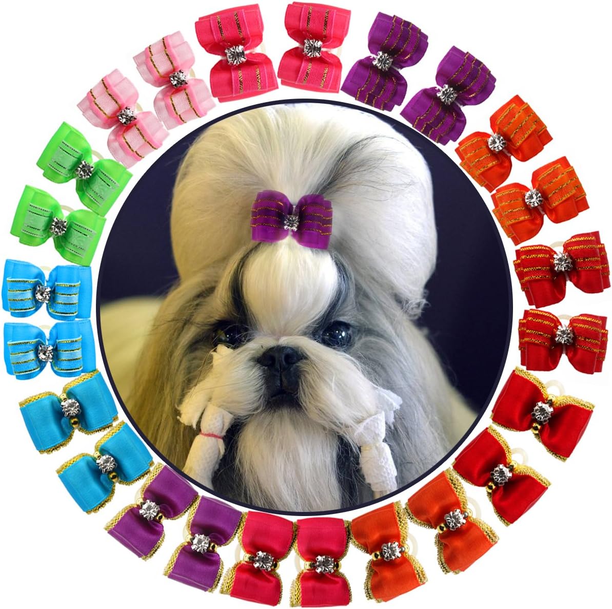 Adorable HOLLIHI Pet Hair Bows: The Perfect Accessory for Your Furry Friends!