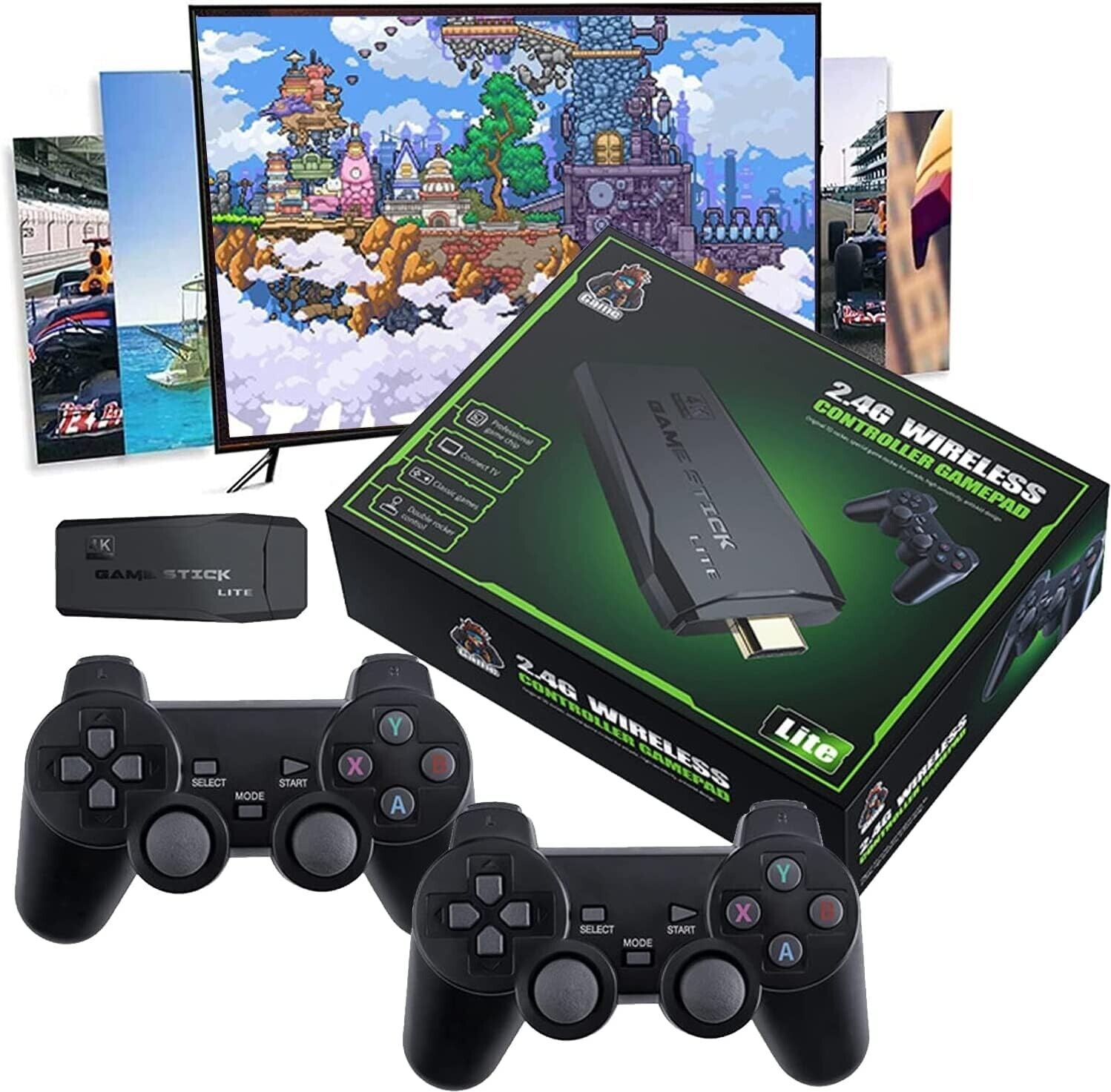 Level Up Your Gaming: Retro Video Game Stick Console with 20,000+ Games & 4K HDMI!