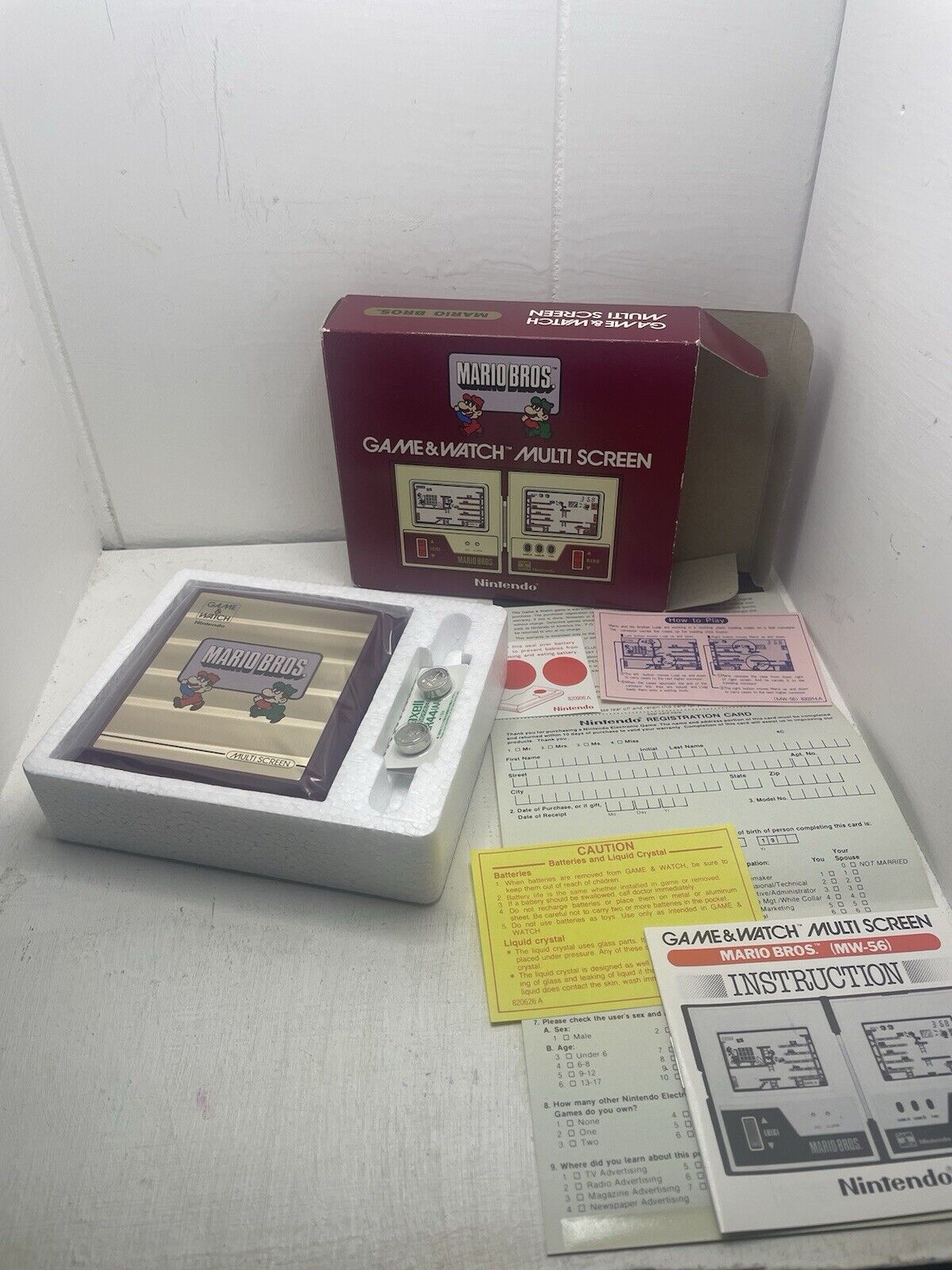 Nintendo Game & Watch 1983 Mario Bros. - New In Box Edition