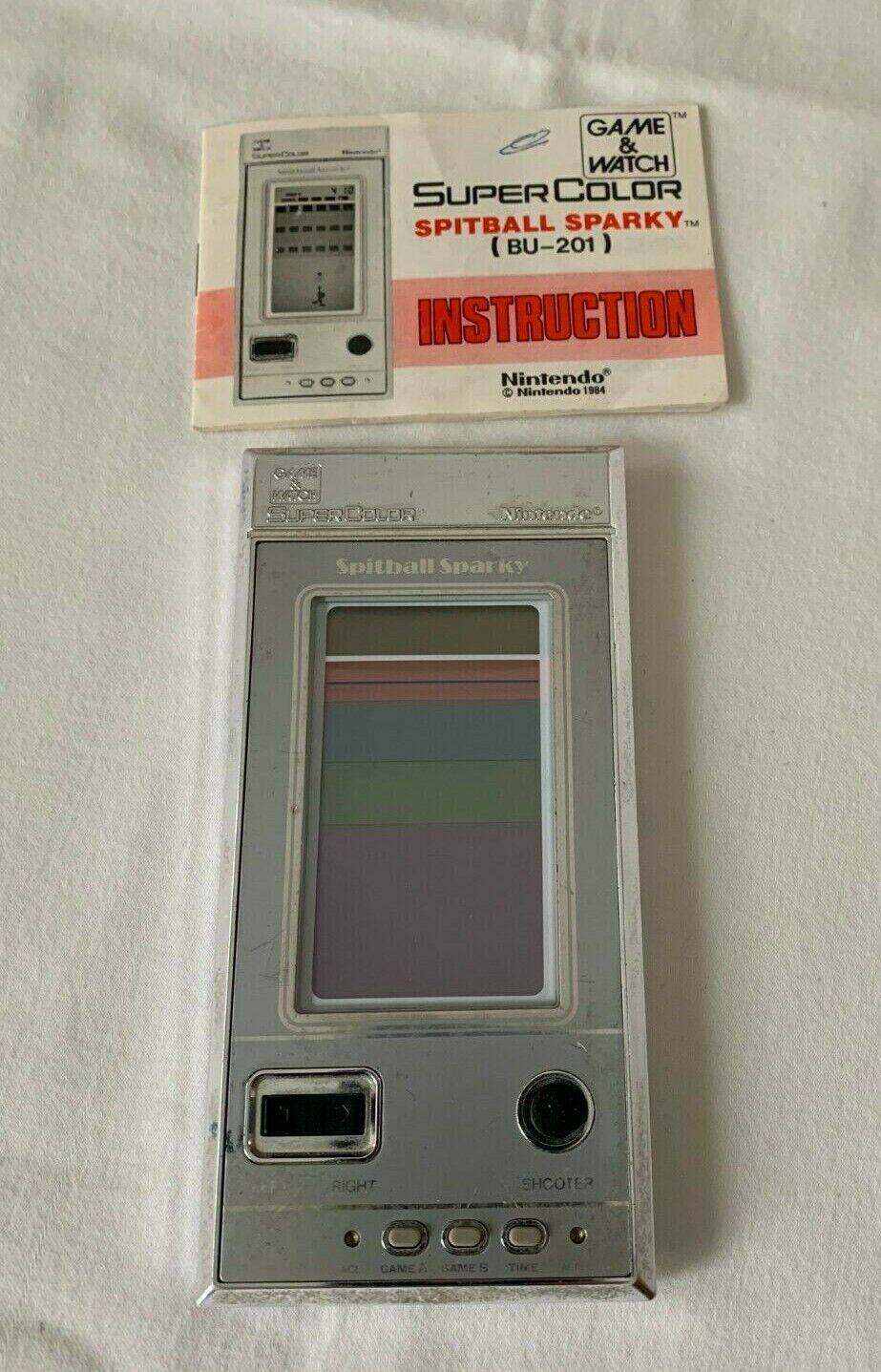 Nintendo Spitball Sparky Handheld Game BU-201 with Instructions - Collectible