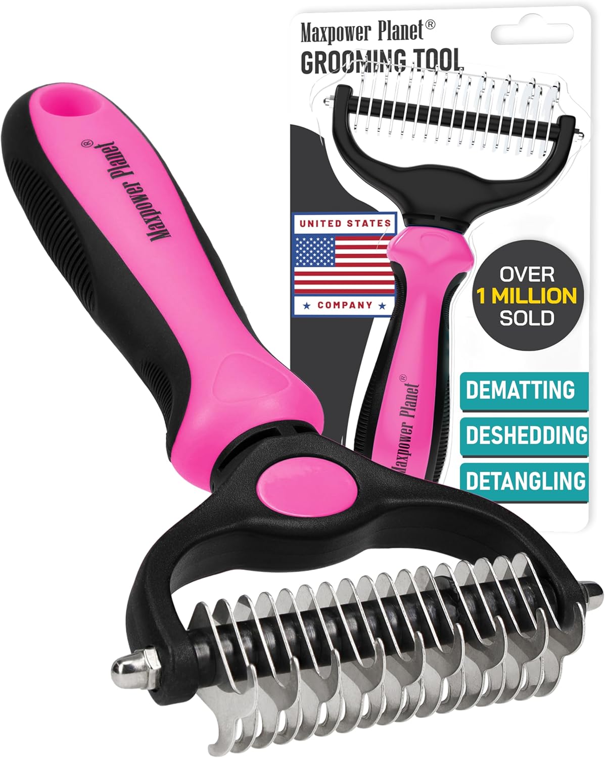 Transform Your Pet's Grooming Routine with the Maxpower Planet Double-Sided Brush!
