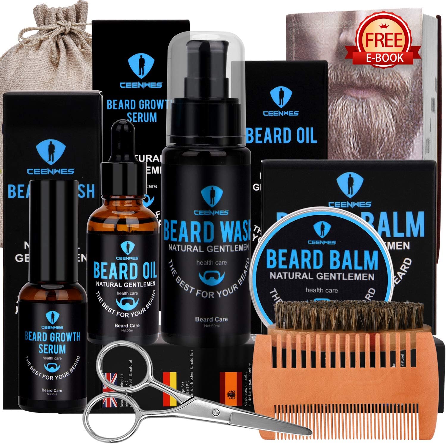 Ultimate Beard Care Set: 9-Piece Grooming Gift for Every Bearded Gentleman!