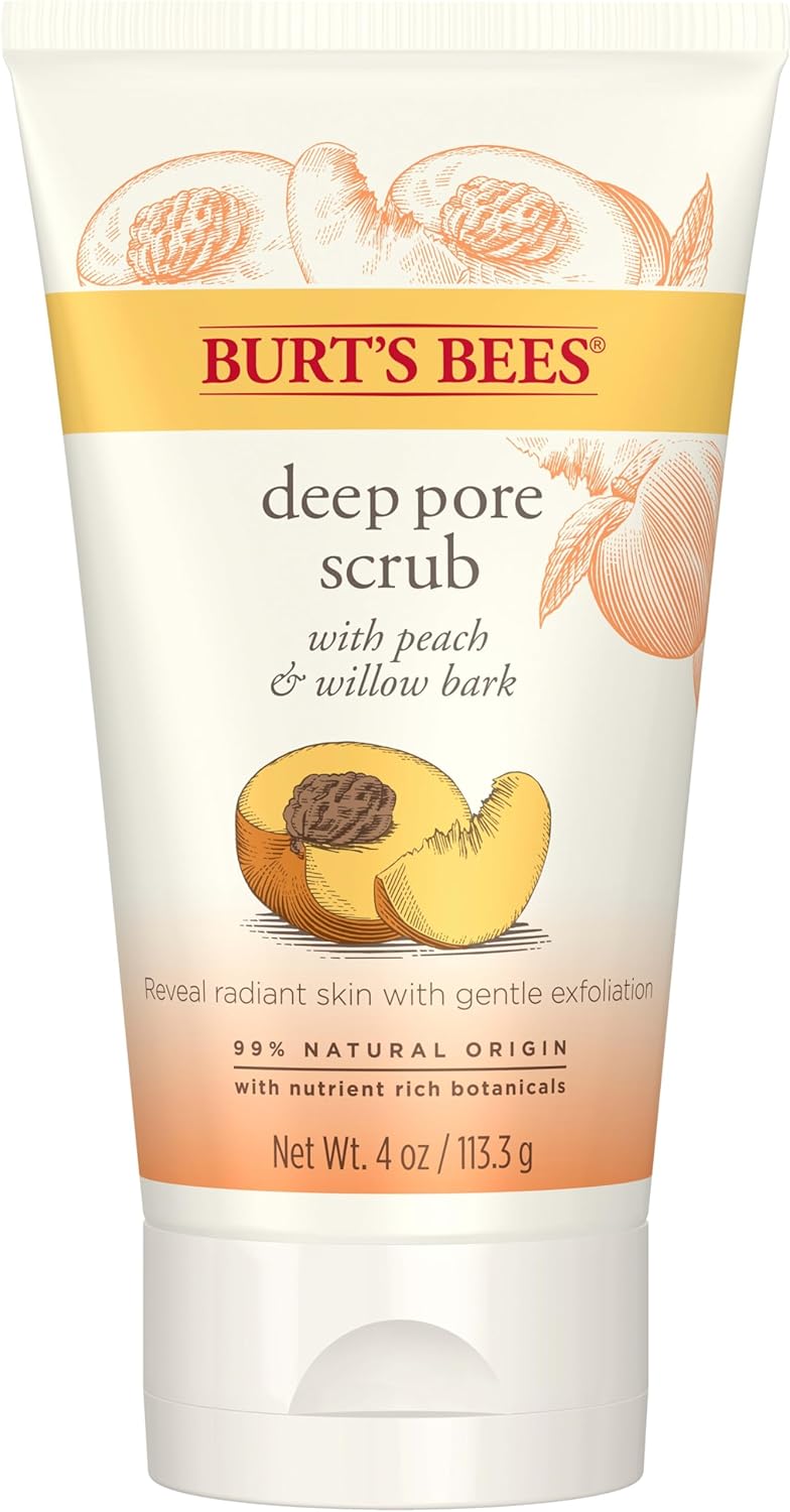 Uncover Radiant Skin: Burt's Bees Peach & Willow Bark Deep Pore Scrub Review