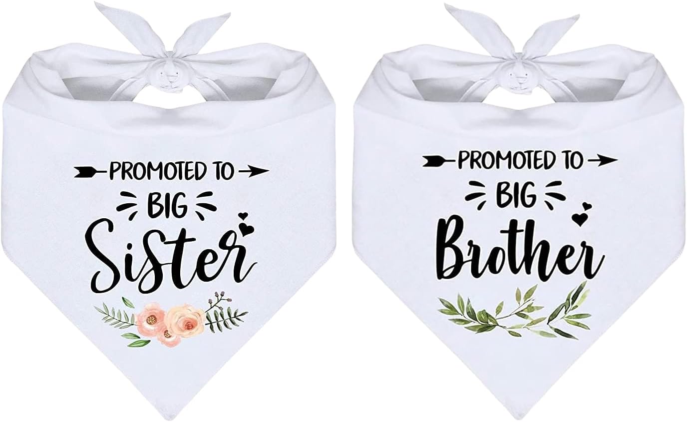 Celebrate New Beginnings: Review of CutitiUU 'Big Sister' Dog Bandanas for Perfect Pregnancy Announcements!