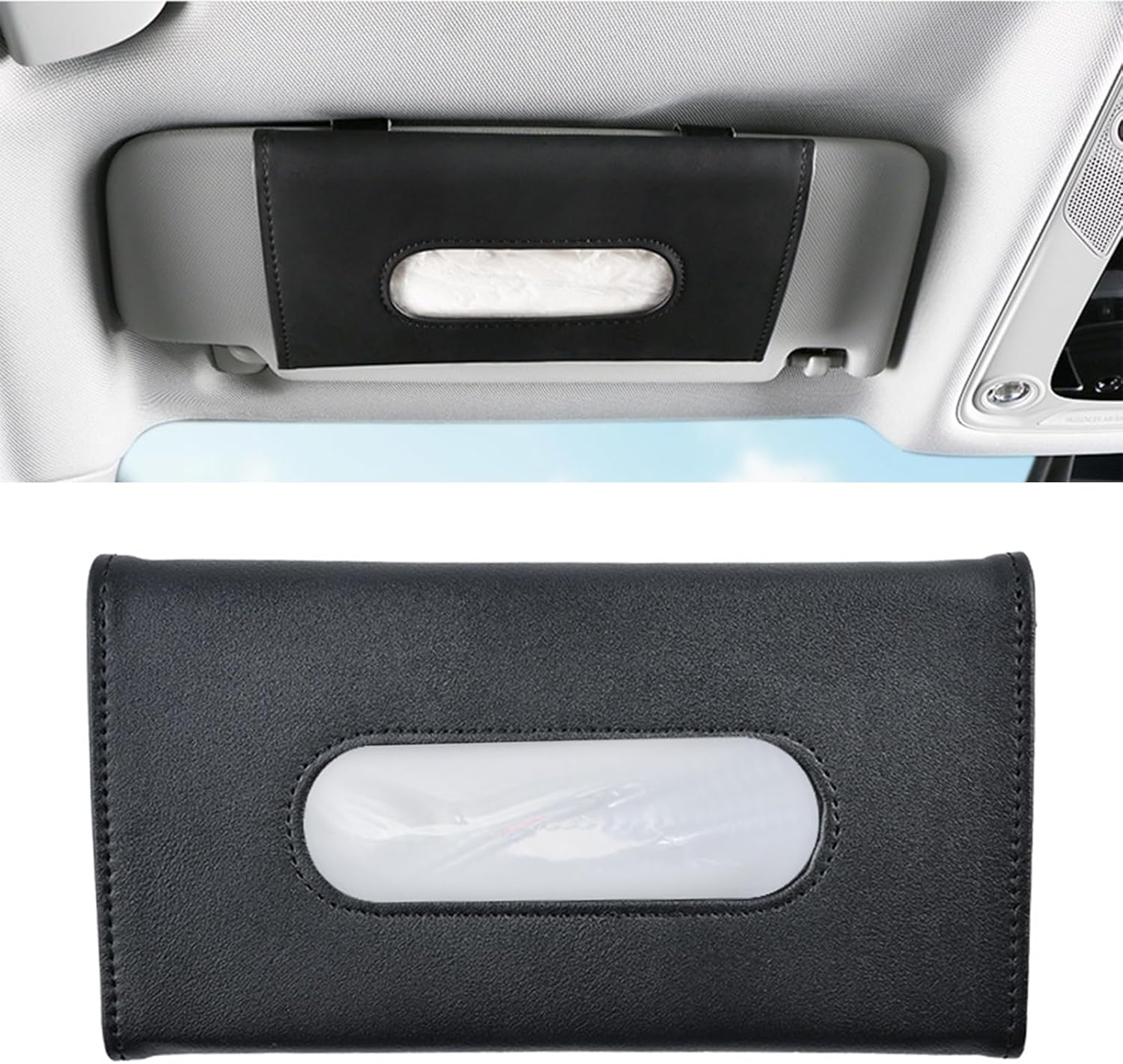 Elevate Your Drive: HIAHXC PU Leather Car Tissue Holder Review