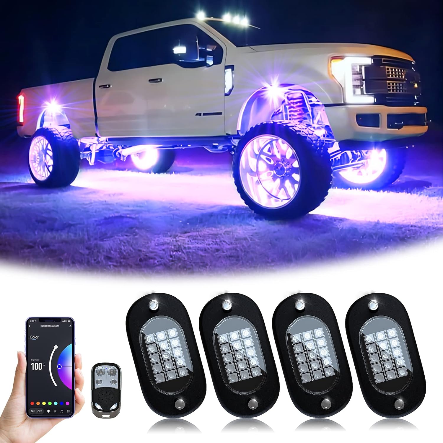 Illuminate Your Ride: YiLaie RGB LED Rock Lights Review for Off-Road Adventures