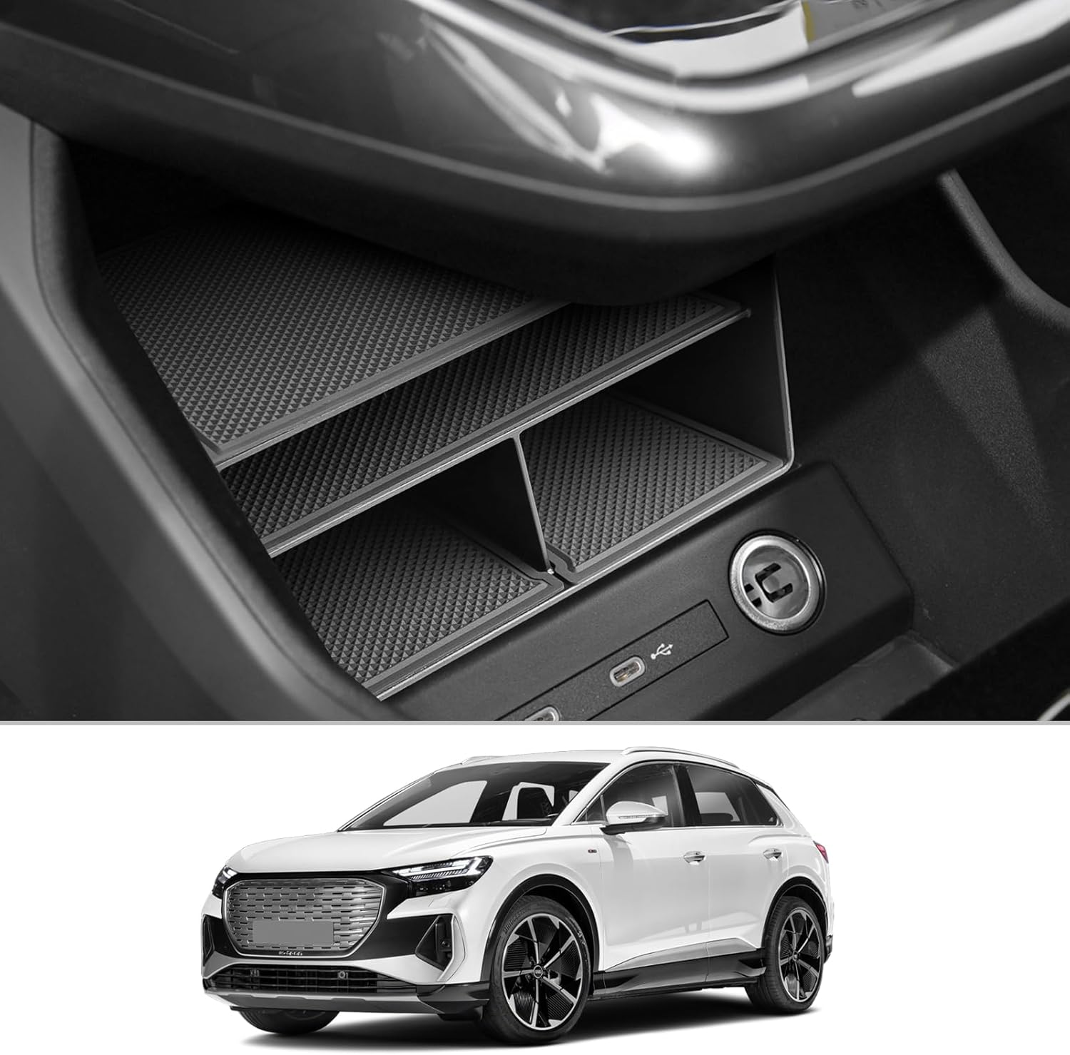 Maximize Your Audi Q4 e-Tron with the Perfect Centre Console Organiser!
