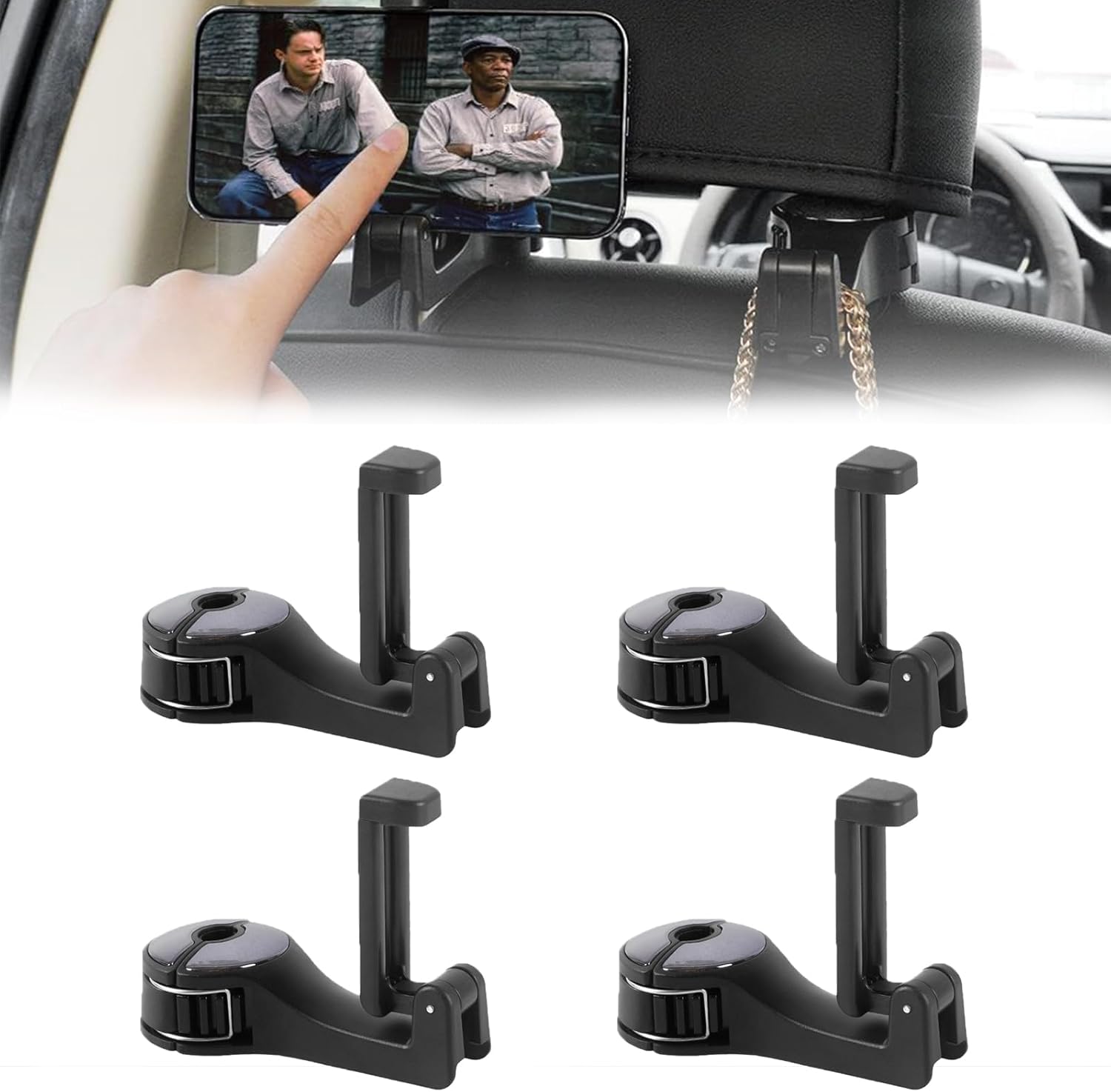 Maximize Your Car Space: KUBDPQOR Pack of 4 Headrest Hooks Review