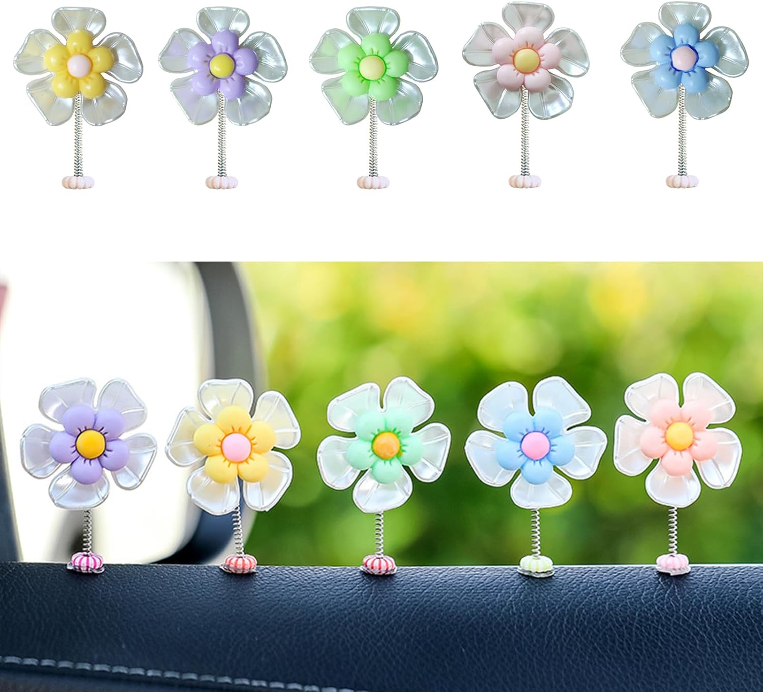 Spruce Up Your Ride: A Review of VBGURR's Adorable Daisy Wobble Figures for Car Décor!