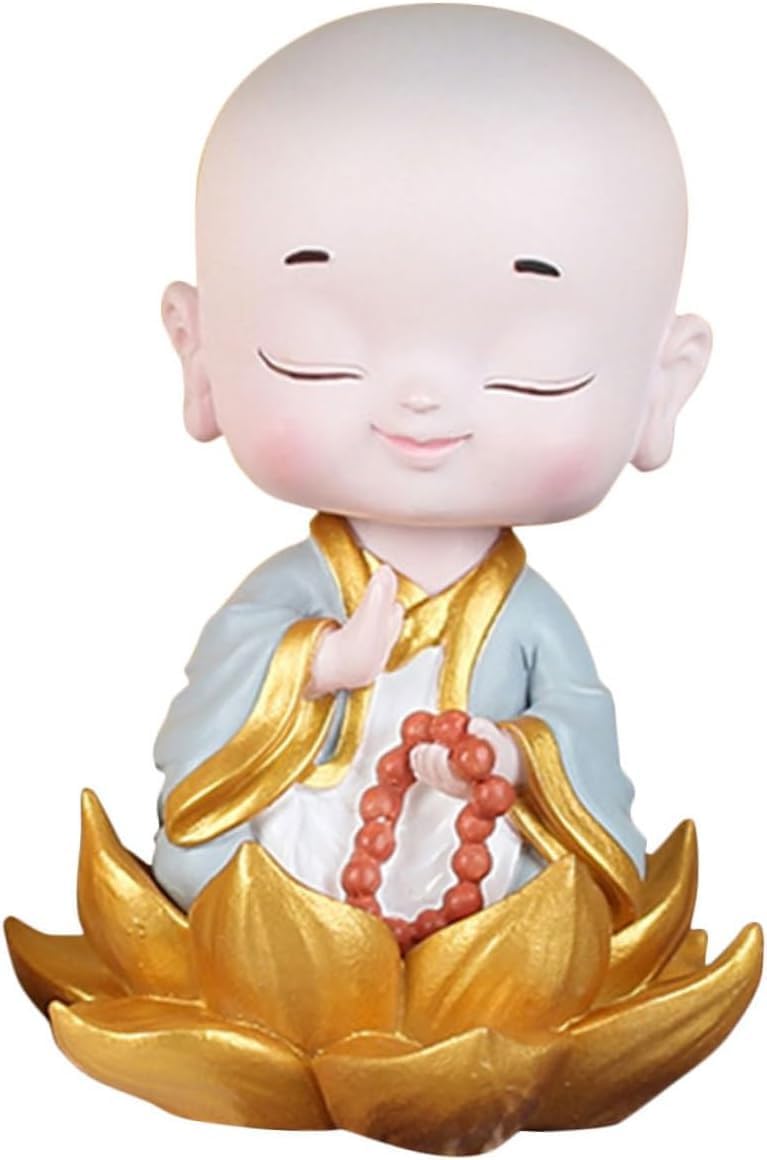 Transform Your Space: Adorable Little Monk Buddha Statue for Serenity and Style