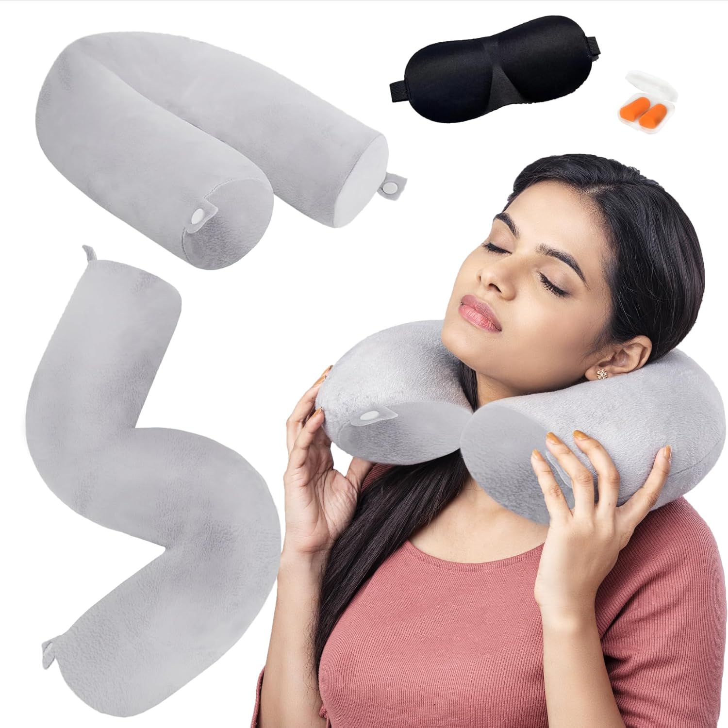 Ultimate Comfort On-the-Go: The Adjustable Memory Foam Travel Neck Pillow Review