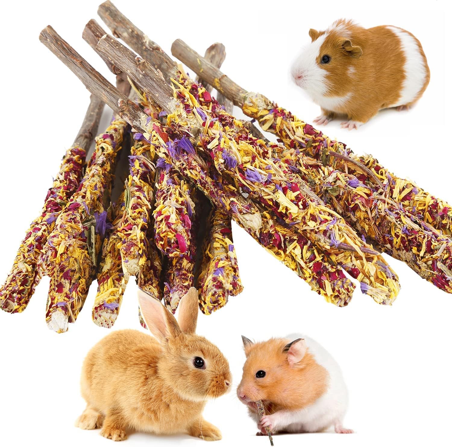 “Ultimate Rabbit Chew Toy Set: 18 Natural Dental Treats for Happy, Healthy Pets!”