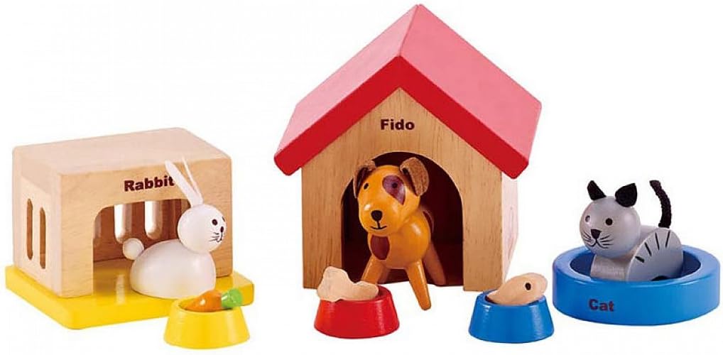 Explore Imagination: The 12pc Hape Family Pets Wooden Doll House Set Review