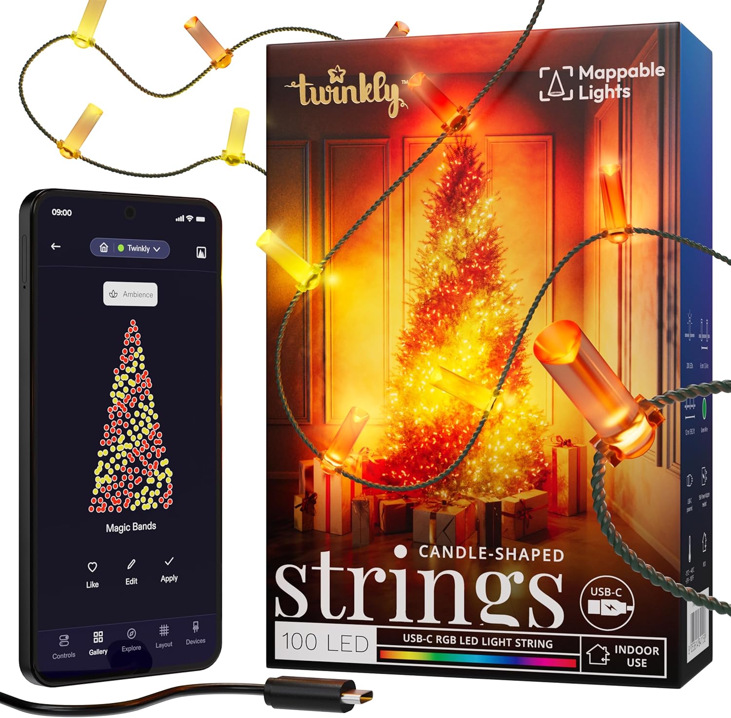 Illuminate Your Space: Twinkly Candies Candle-Shaped Light String Review