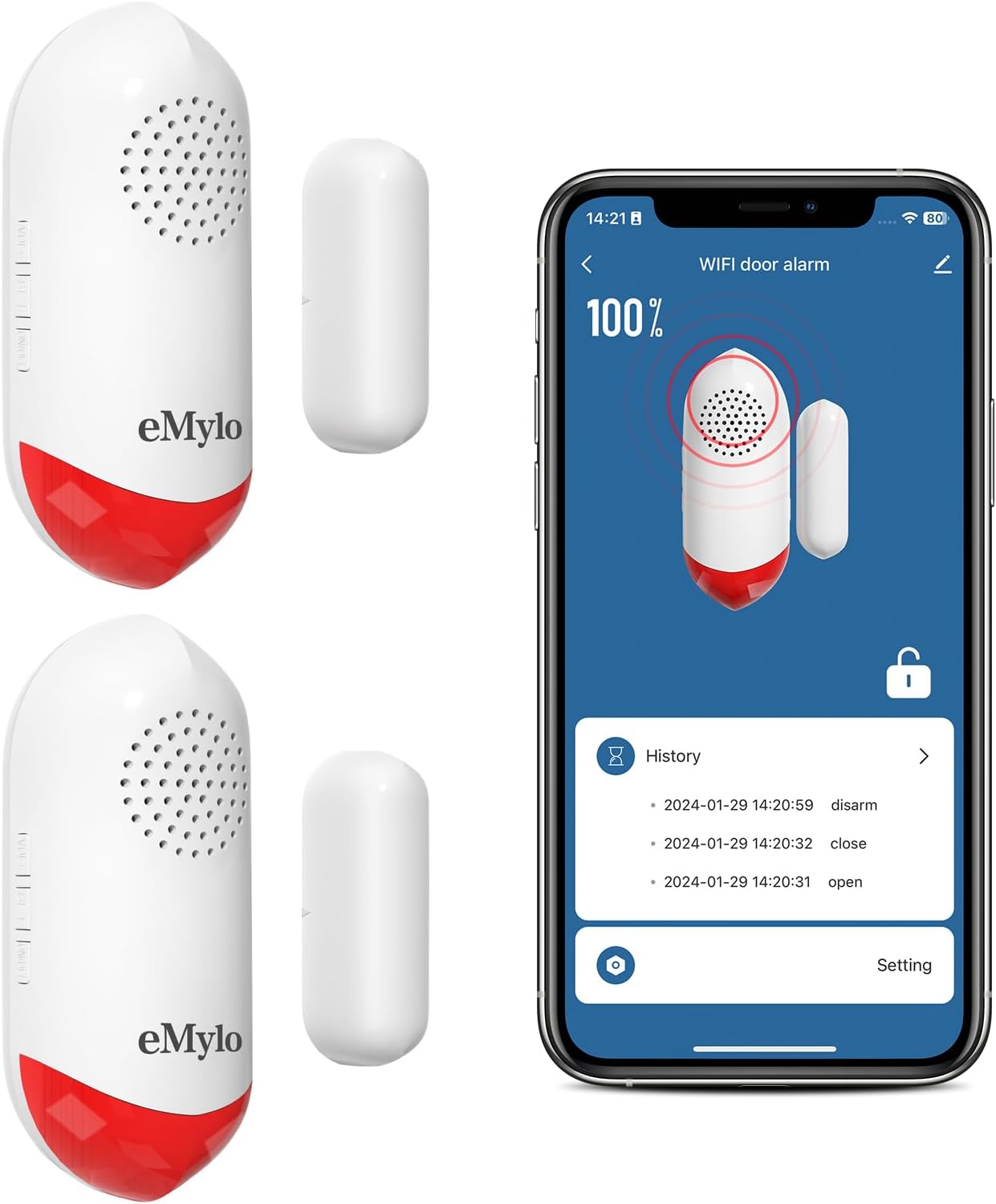 Secure Your Home with eMylo Door Alarm: Smart, Loud, and Reliable Protection!