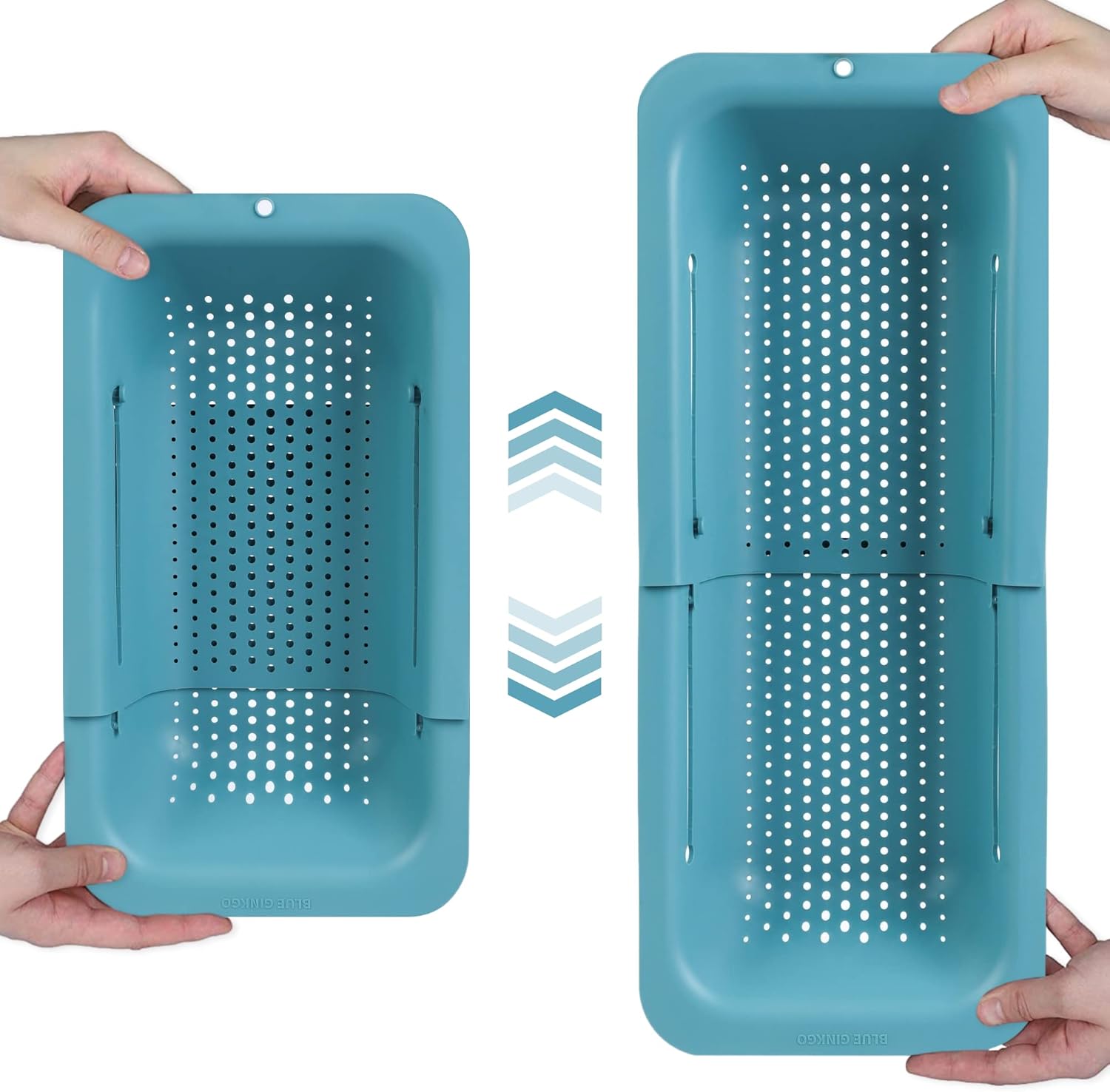 Upgrade Your Kitchen: The Must-Have Blue Ginkgo Over The Sink Strainer Basket!