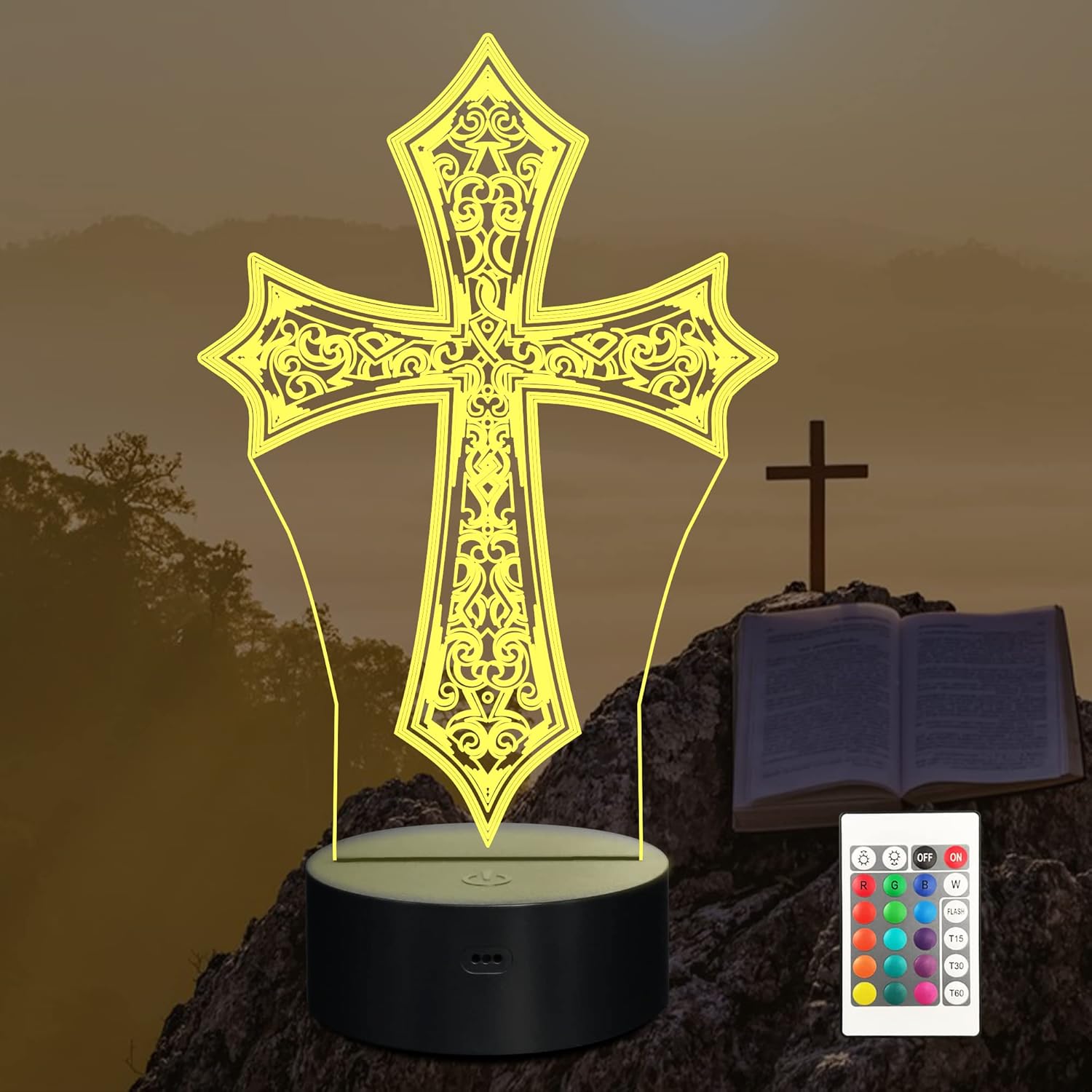 Illuminate Your Space: Review of the Lampeez 3D Jesus Cross Night Light