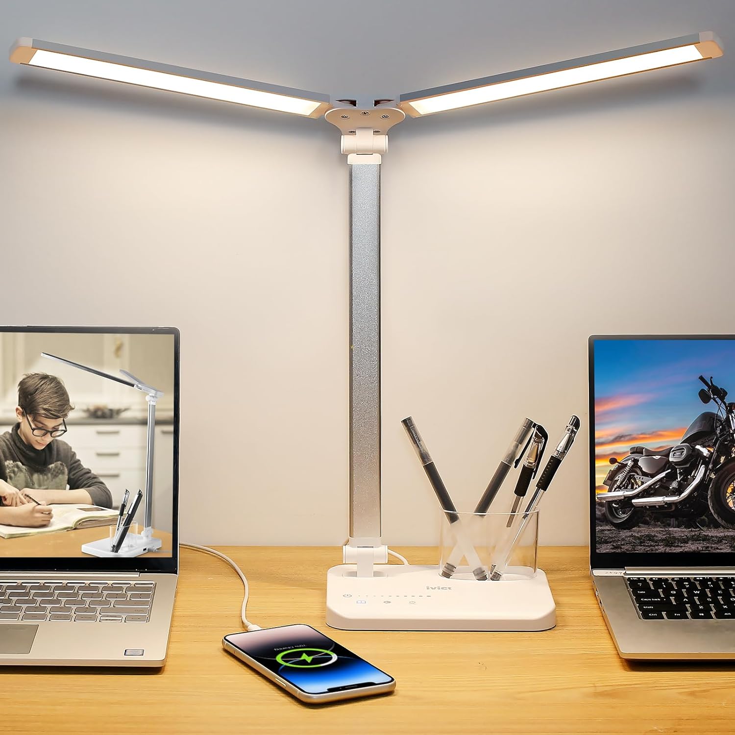 Illuminate Your Workspace: iVict Dual Swing Arm LED Desk Lamp Review