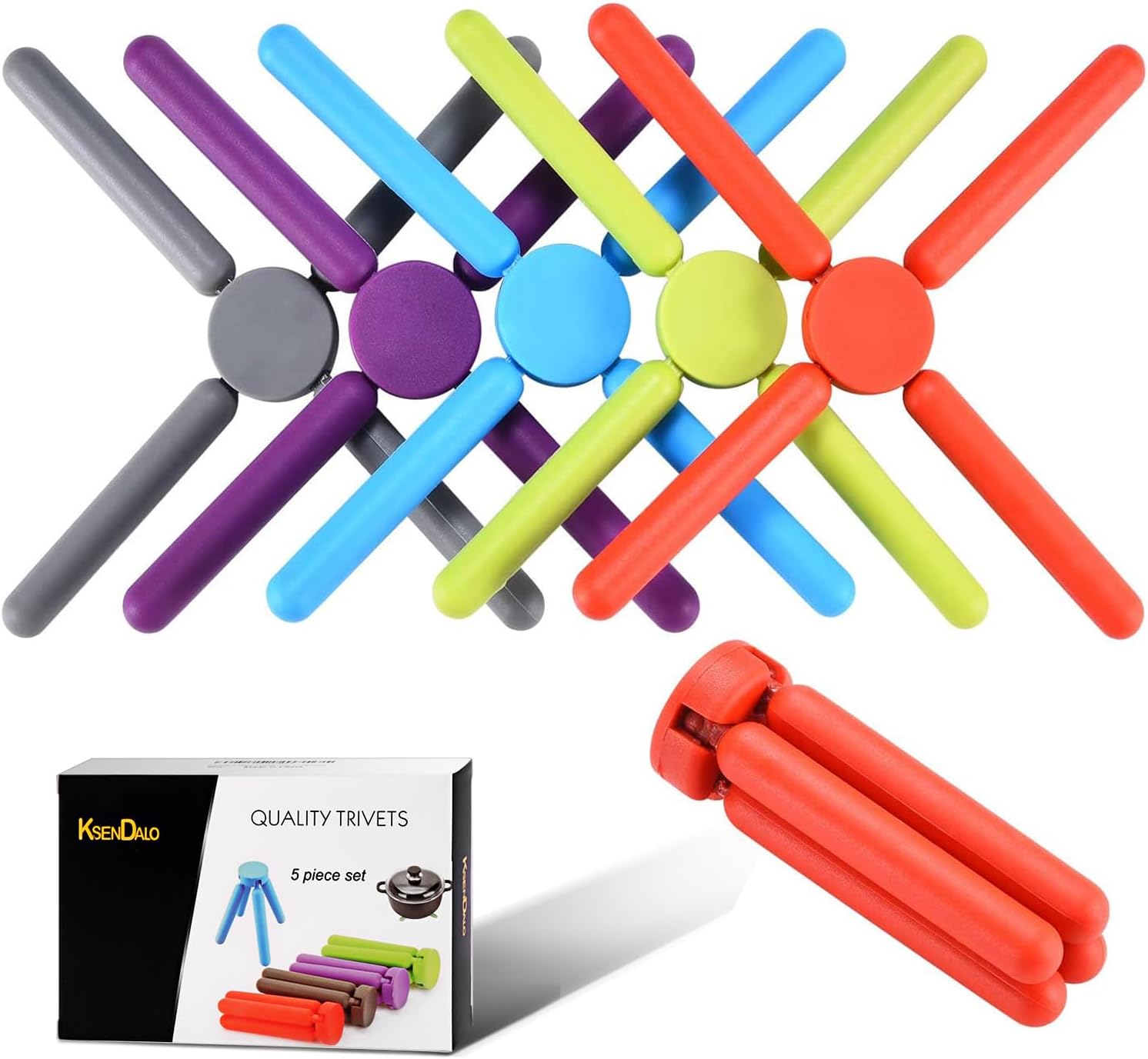 Versatile and Vibrant: KSENDALO Eco Silicone Trivets Review